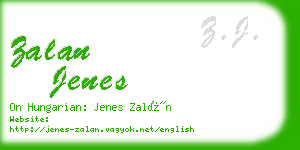 zalan jenes business card